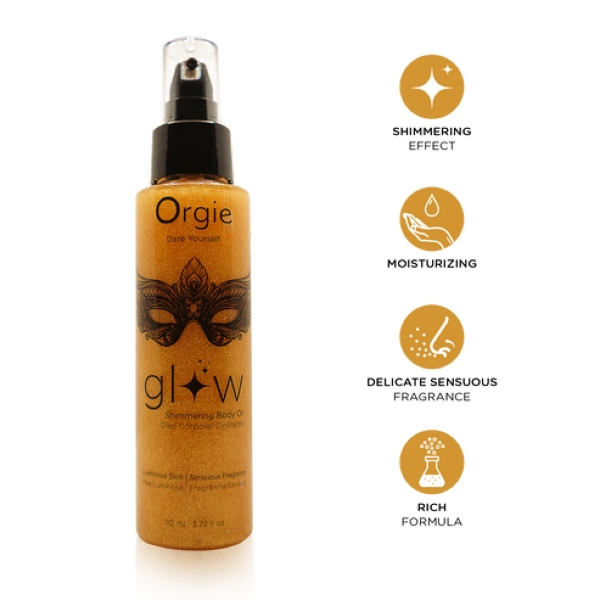 Мерцающий хайлайтер масло для тела Orgie Glow Shimmering Body Oil 110мл Мерцающий хайлайтер масло для тела Orgie Glow Shimmering Body Oil 110мл