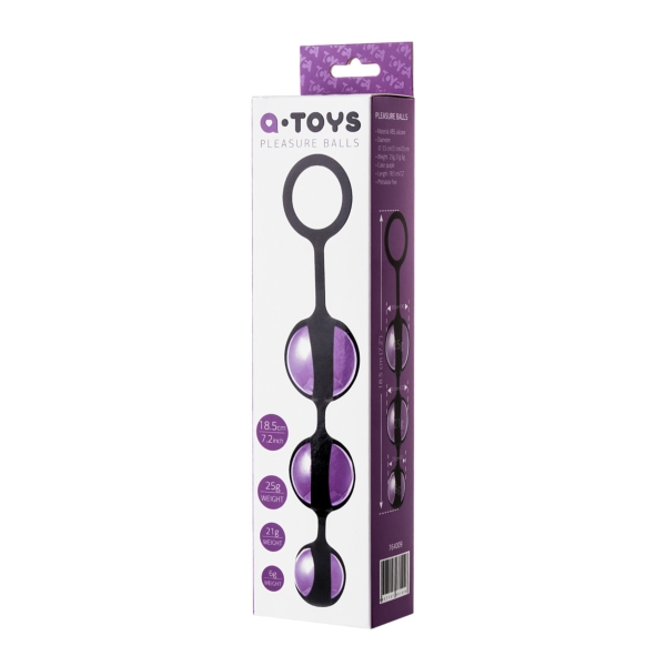 Вагинальные шарики TOYFA A-Toys, ABS пластик, Фиолетовый, диаметр 3,5 см Вагинальные шарики TOYFA A-Toys, ABS пластик, Фиолетовый, диаметр 3,5 см