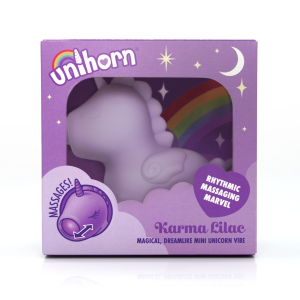 Вибромассажер Unihorn - Karma Lilac с функцией пульсации, фиолетовый Вибромассажер Unihorn - Karma Lilac с функцией пульсации, фиолетовый