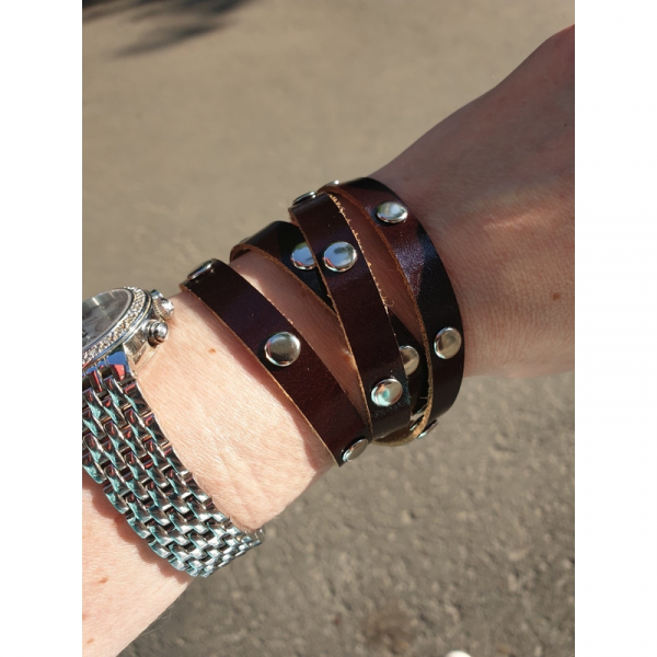 Браслет Кожаная змея/Leather Snake кожаный коричневый Браслет Кожаная змея/Leather Snake кожаный коричневый